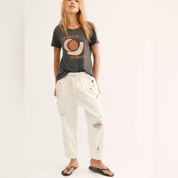 Free People Painter Cropped Pants XS - Picture 1 of 12